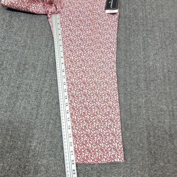 Counterparts Capri Pants Womens 10 Red White Floral Super Stretch Pull On - Picture 5 of 13